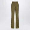 Attico Tailored Straight Leg Trousers With Polished Silhouette In Green