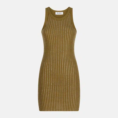 Attico The  Military Mini Dress With Rhinestones
