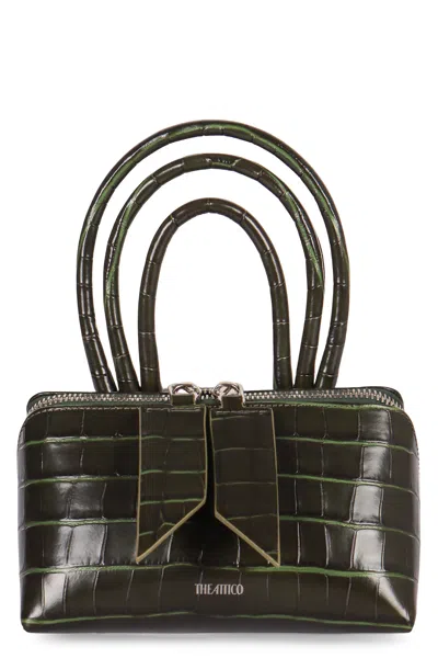 Attico The  Mini Bag Friday In Printed Leather In Black