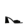 Attico The  Mini Devon 85 Leather Sandals In Black