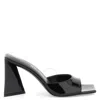 Attico Devon 85mm Patent-leather Mules In Black