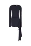 Attico Mini Dress With Thermostrass Studs And Asymmetric Hem