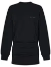 Attico Crewneck Minidress In Black