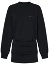 Attico Crewneck Minidress In Black