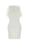 Attico Mini Feather Dress In White