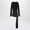 Attico Mini Dress With Thermostrass Studs And Asymmetric Hem