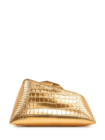 Attico The  Mini Evening Clutch In Hot Gold