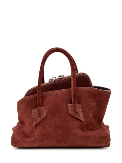 Attico The  Mini Handbag With Artistic Flair In Light Chocolate
