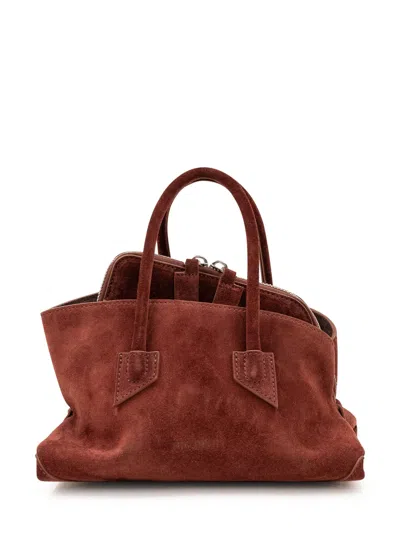 Attico The  Mini Handbag With Artistic Flair In Light Chocolate
