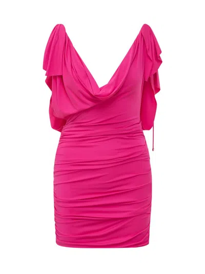 Attico The  Mini Jersey Dress In Pink