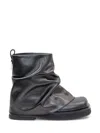 Attico 'mini Robin' Black Ankle Boots With Logo Plaque On The Rear And Pull-tab At The Heel In Black