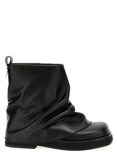 Attico The  'mini Robin Combat' Ankle Boots In Black