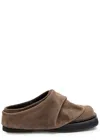 Attico The  Mini Robin Gathered Suede Mules