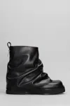 Attico 'mini Robin' Black Ankle Boots With Logo Plaque On The Rear And Pull-tab At The Heel In Black