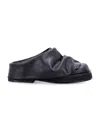 Attico Black Leather Mules