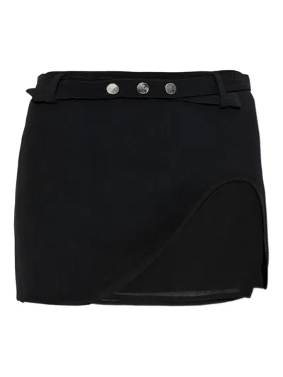 ATTICO THE ATTICO MINI SKIRT WITH A TRANSPARENT MESH PANEL
