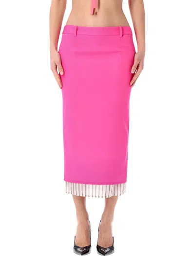 Attico The  Mini Wool Skirt For Women - Ss26 Collection In Pink
