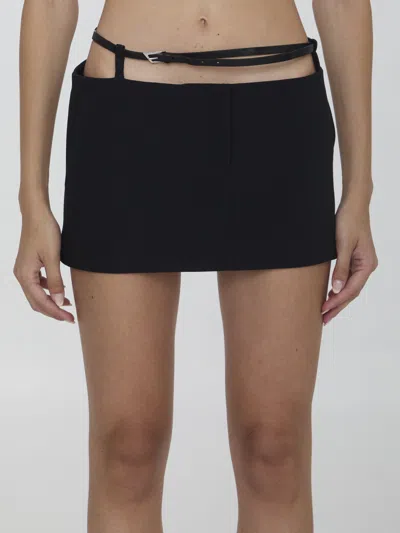 Attico The  Miniskirt In Black