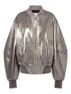 Attico The  Mirrored Leather Bomber Jacket - Runway