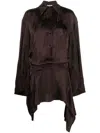 Attico Mischa Houndstooth Shirt Dress
