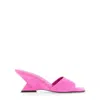 Attico Fluo Pink Suede Cheope Mules In Purple