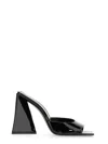 Attico Mini Devon 85 Patent Leather Sandals In Black