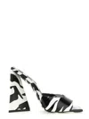 Attico Devon Zebra Print Mules In Multicolor
