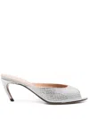 Attico Ada' Rhinestone Embellished Mule In Metallic