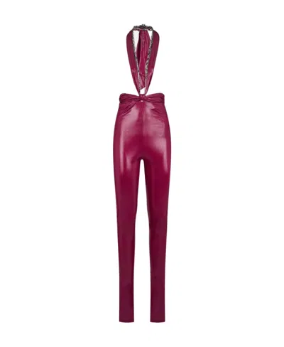 Attico The  Neck-strap Leggings In Red