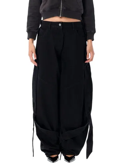 Attico New Denim Wide In Black