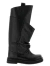 Attico Robin Passeggiata Combat Boots In Calf Leather In Black
