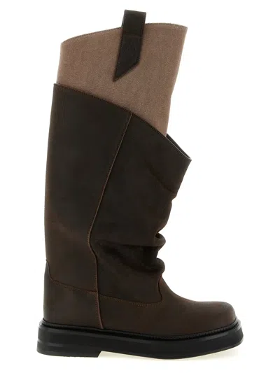 Attico The  'new Robin Passeggiata' Boots In Brown