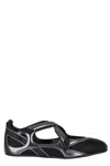 Attico Floor 01 Mesh And Leather Ballerinas Flat