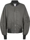 Attico Tech Bomber Jacket In Green