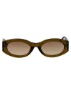 Attico The  Olive Acetate Sunglasses