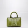 Attico Mini Friday Leather Top Handle Bag In Green
