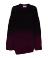 Attico Oversized Pink Degrade Jumper In Black