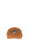 Attico Logo-embroidered Frayed-edge Hat In Brown