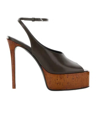 Attico Ornella 140 Sandal In Brown