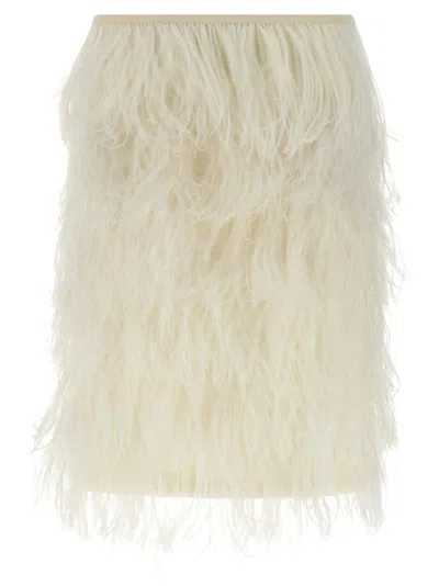 ATTICO THE ATTICO OSTRICH FEATHER SKIRT