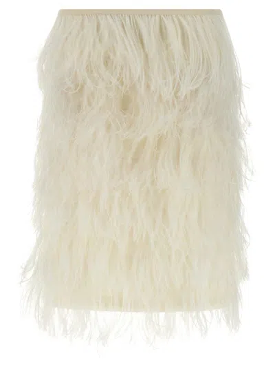 ATTICO THE ATTICO OSTRICH FEATHER SKIRT