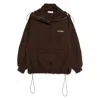 Attico Oversized Blouson With High Collar In Brown