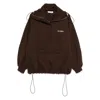 Attico Oversized Blouson With High Collar In Brown