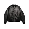 Attico Bomber Jacket With Bishop Sleeves In Black