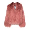 Attico Mongolia Short Coat In Pink