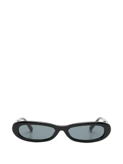 Attico The  Oval Shape Sunglasses In Black