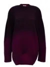 Attico Grape Wool Blend Oversize Sweater In Purple