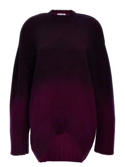 Attico Oversized Knit Dress Dresses In Purple