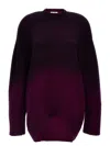 Attico Oversized Knit Dress Dresses In Purple
