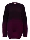 Attico Oversized Pink Degrade Jumper In Purple